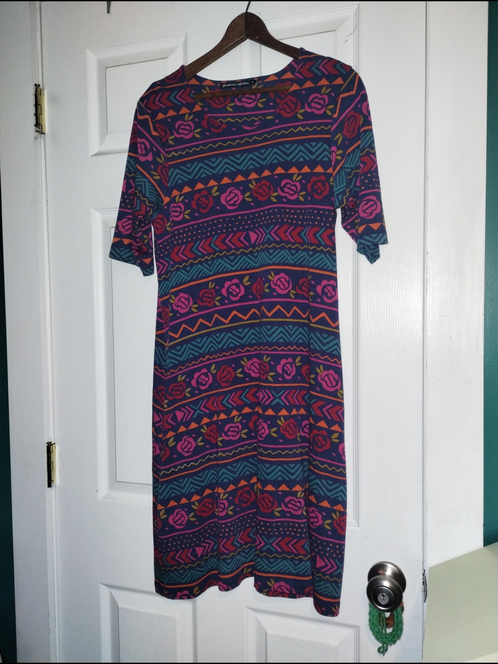 Colorful Floral Patterned Midi Dress